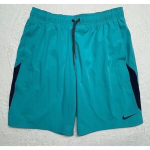 Nike Swim Trunks Oracle Aqua Teal Men's Large Contend Water Repellent Stretch
